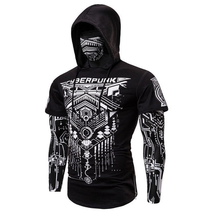 Herren-Hoodie med integreret skull-maske – efterårsudgave ShadowX