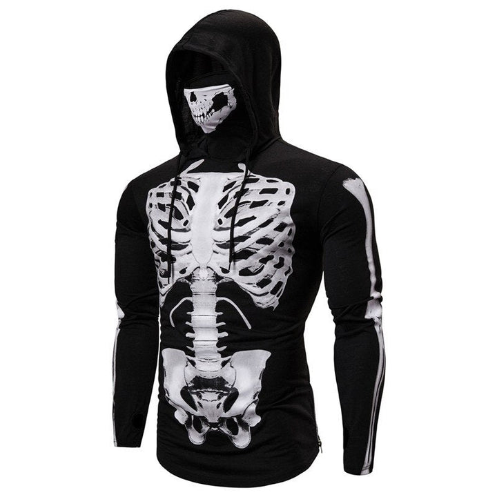 Herren-Hoodie med integreret skull-maske – efterårsudgave ShadowX