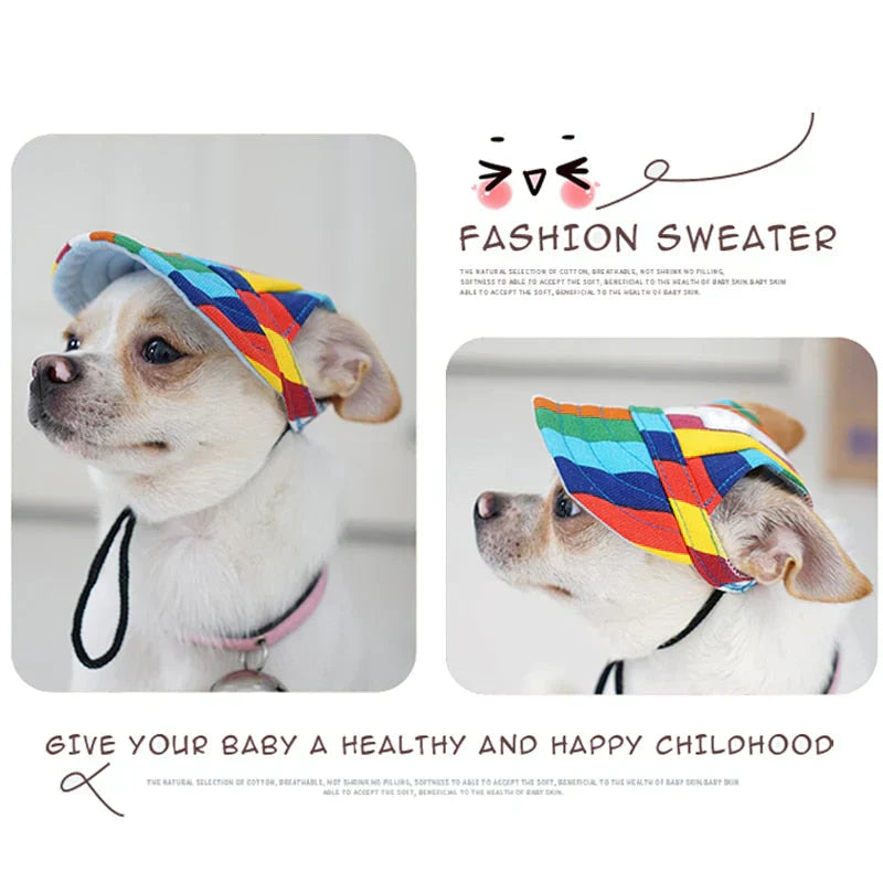 Stilfuld hundekasket med rund skygge - SunnyPaws