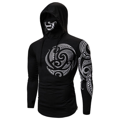 Herren-Hoodie med integreret skull-maske – efterårsudgave ShadowX