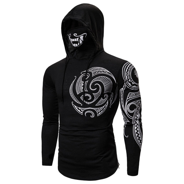 Herren-Hoodie med integreret skull-maske – efterårsudgave ShadowX