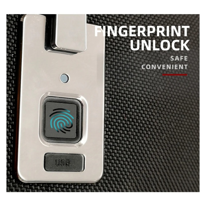 Intelligent fingeraftrykslås business-rejserygsæk – tyverisikkert USB-opladningsdesign