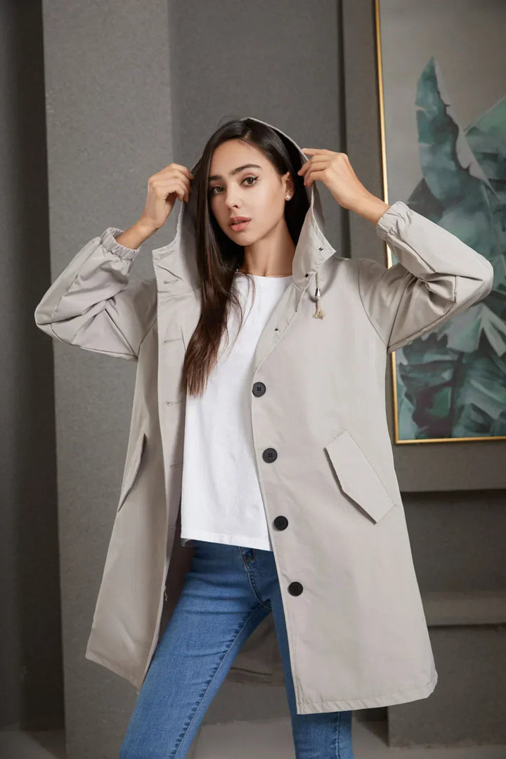 Stilfuld vindtæt trenchcoat - Livia