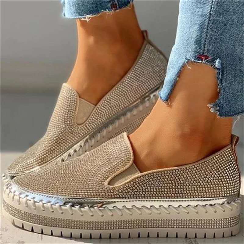 Glitrende loafers til damer med komfortsål – Teyla