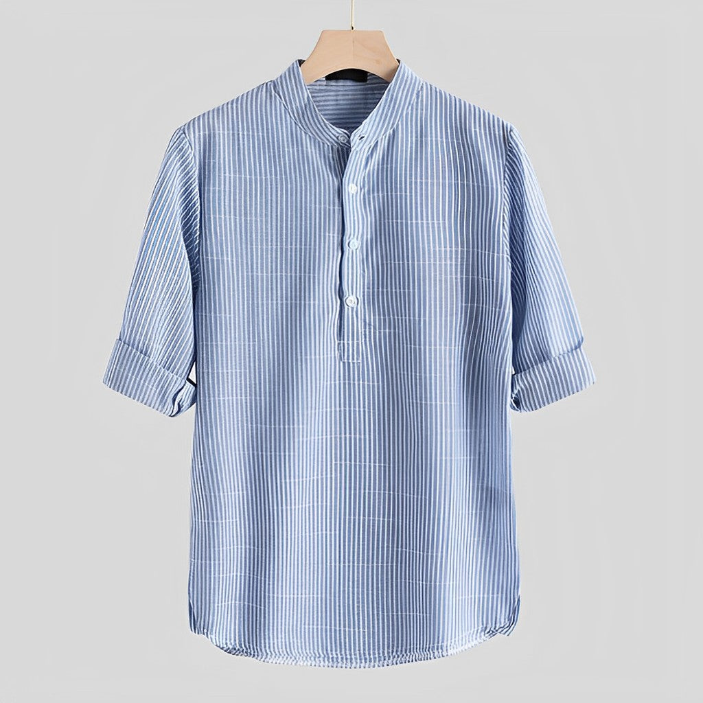 Herre-sommerskjorte med moderne snit – Cas