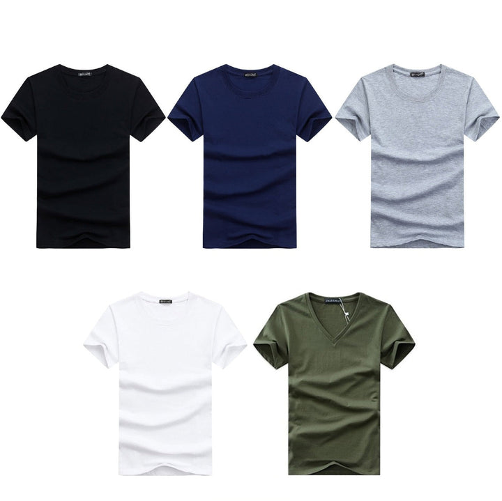 Slim fit V-hals T-shirt til mænd – behagelig og hverdagsegnet – Jonas