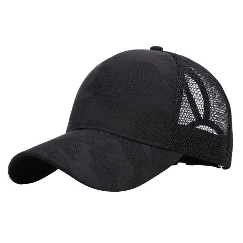 Trendy baseballkasket til kvinder med hul til hestehale og lukning med velcro – Leona