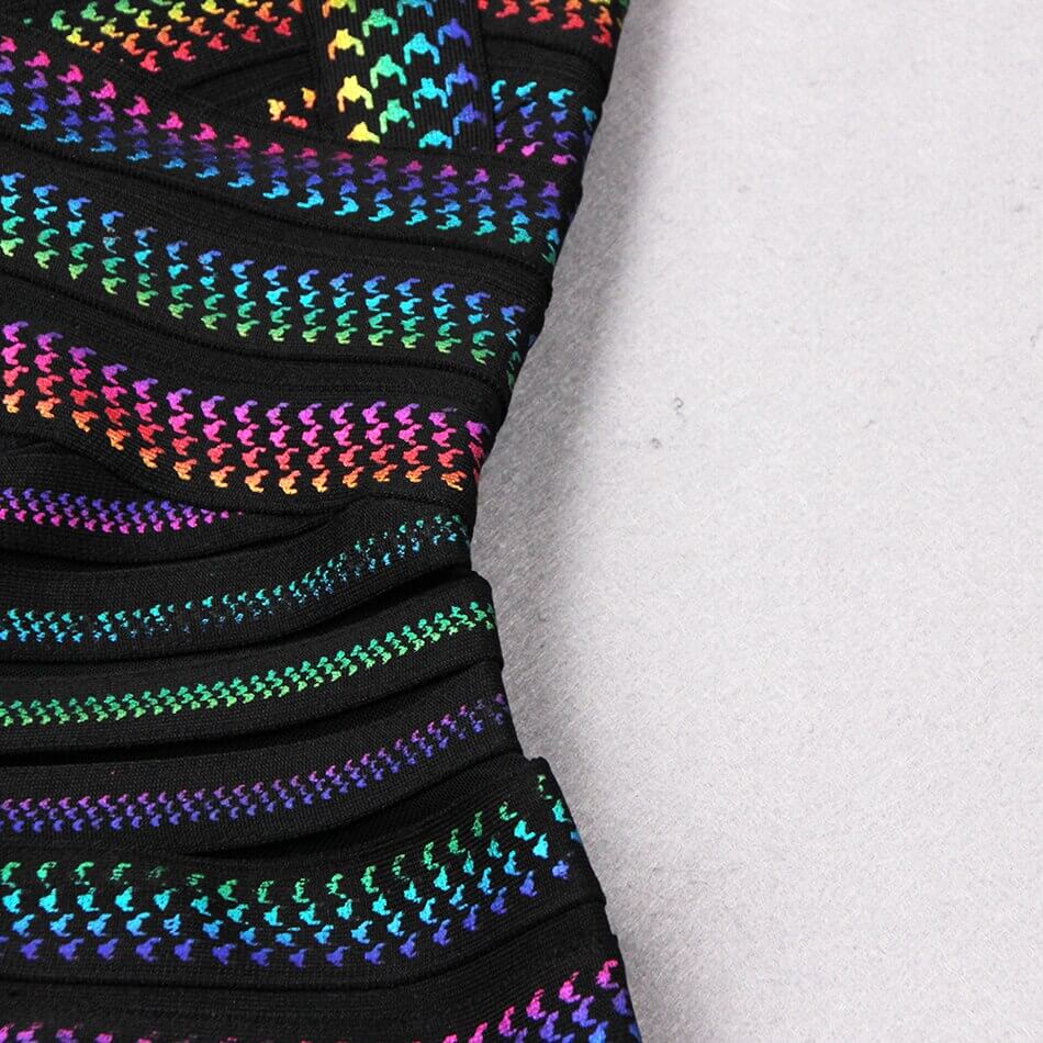 Trendy stribet bodycon-minikjole til kvinder – Liana