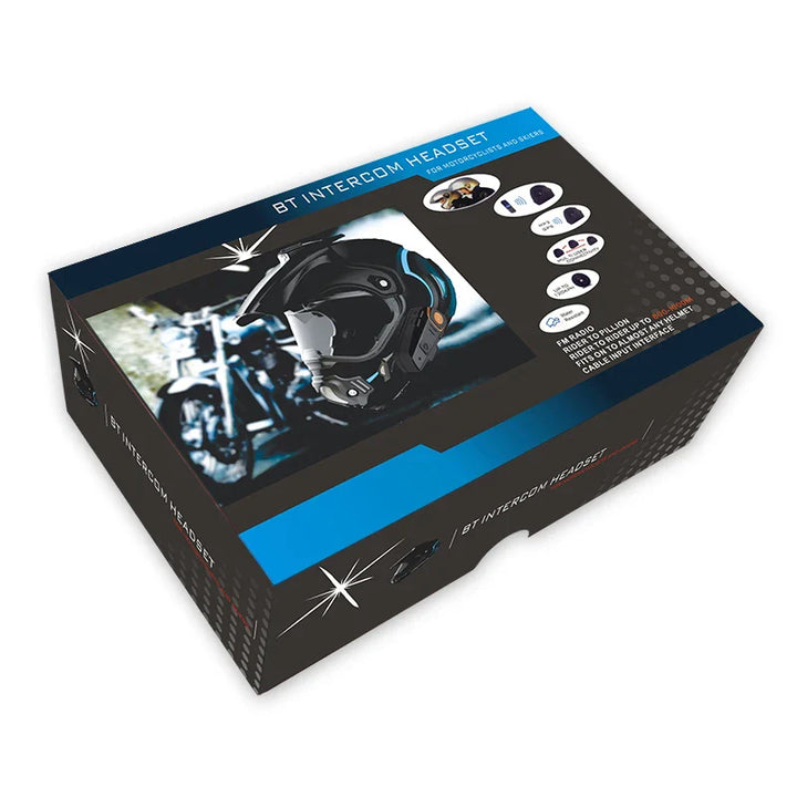 Vandtæt Bluetooth motorcykel intercom med FM & 1000M rækkevidde – RoadLink
