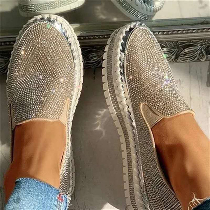 Glitrende loafers til damer med komfortsål – Teyla