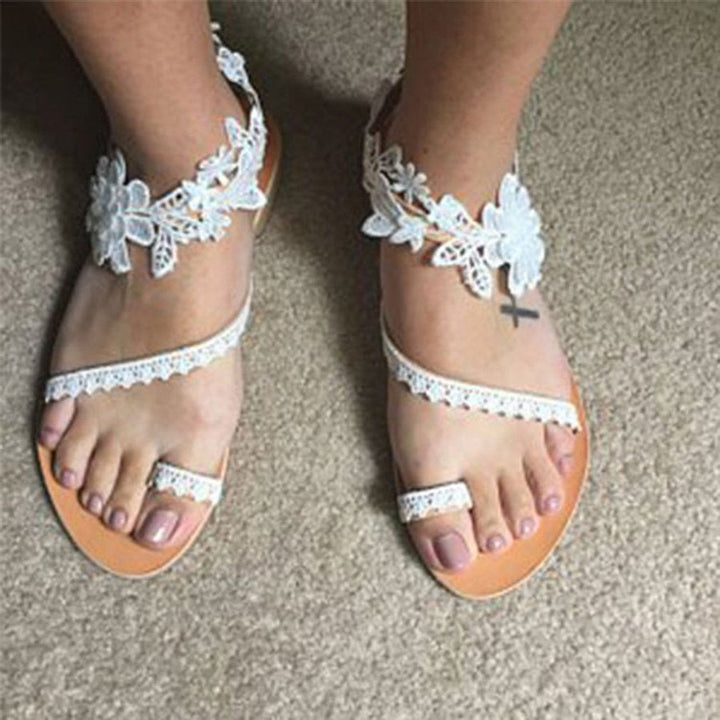 Hvide damesommersandaler – Sophie