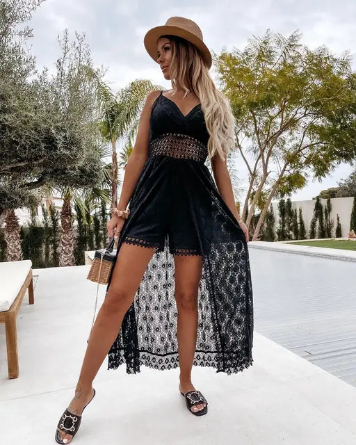 Casual linned-playsuit med løs pasform – Noralie