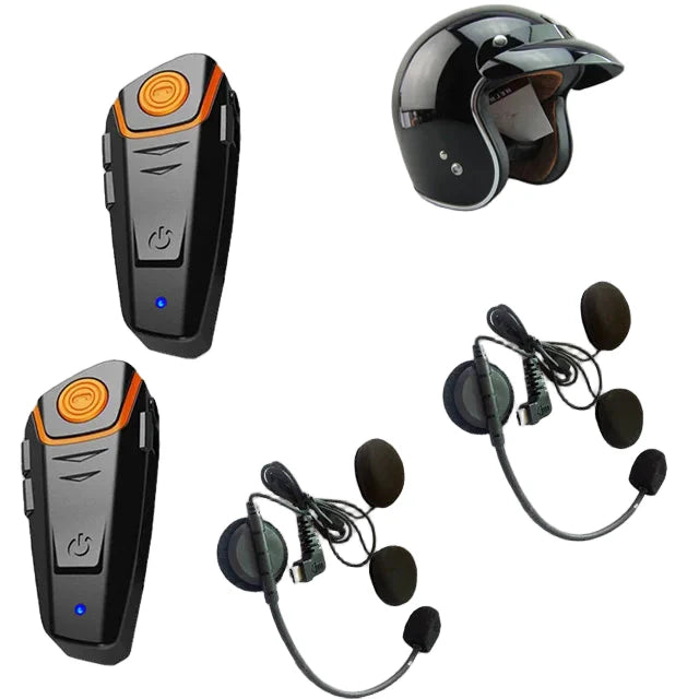 Vandtæt Bluetooth motorcykel intercom med FM & 1000M rækkevidde – RoadLink