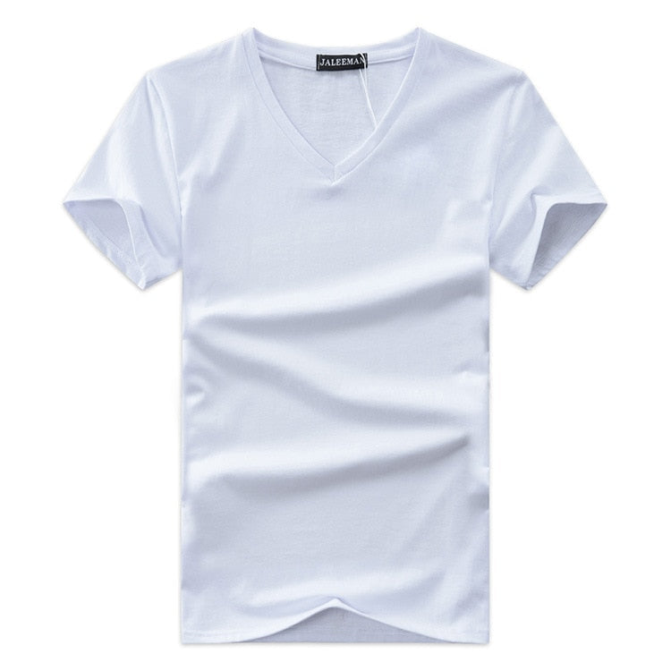 Slim fit V-hals T-shirt til mænd – behagelig og hverdagsegnet – Jonas