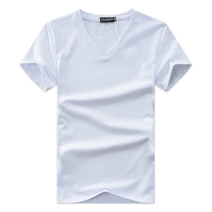 Slim fit V-hals T-shirt til mænd – behagelig og hverdagsegnet – Jonas