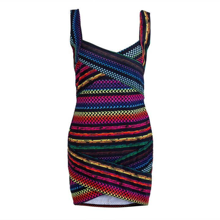 Trendy stribet bodycon-minikjole til kvinder – Liana