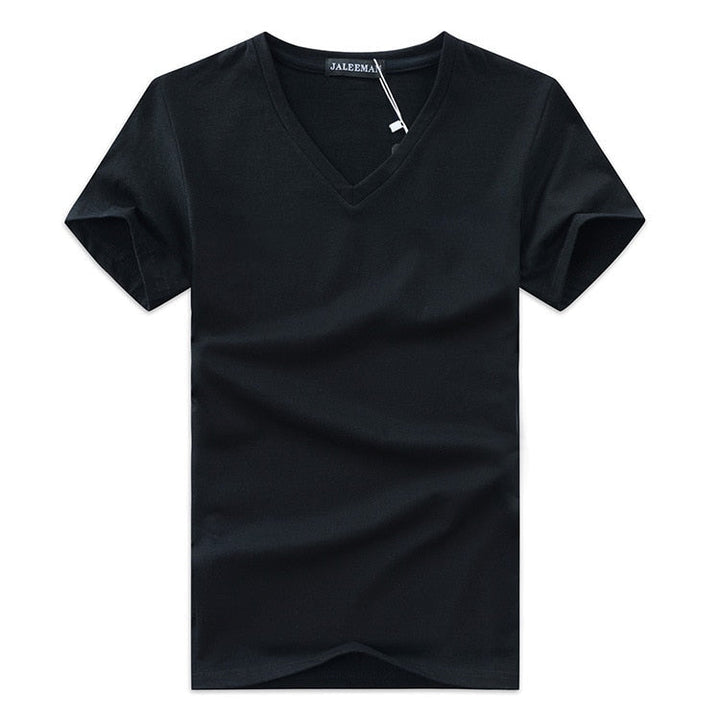 Slim fit V-hals T-shirt til mænd – behagelig og hverdagsegnet – Jonas