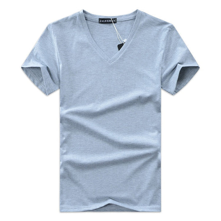 Slim fit V-hals T-shirt til mænd – behagelig og hverdagsegnet – Jonas