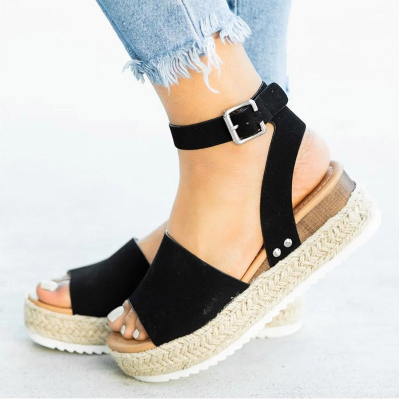 Trendy damesandaler med høj hæl og lynlås – Leona