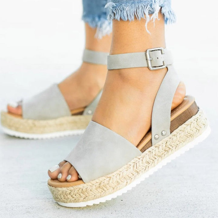 Trendy damesandaler med høj hæl og lynlås – Leona