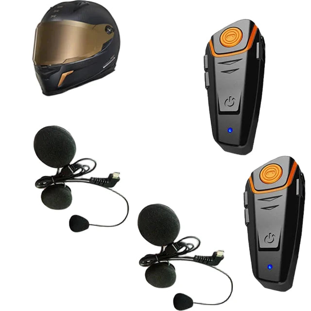 Vandtæt Bluetooth motorcykel intercom med FM & 1000M rækkevidde – RoadLink