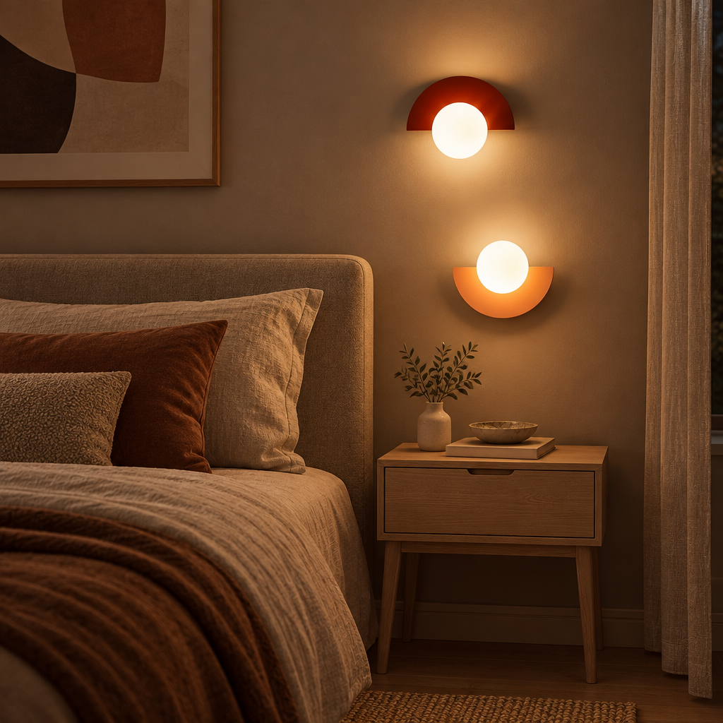 Moderne væglampe med halvcirkelformet design – Arvella