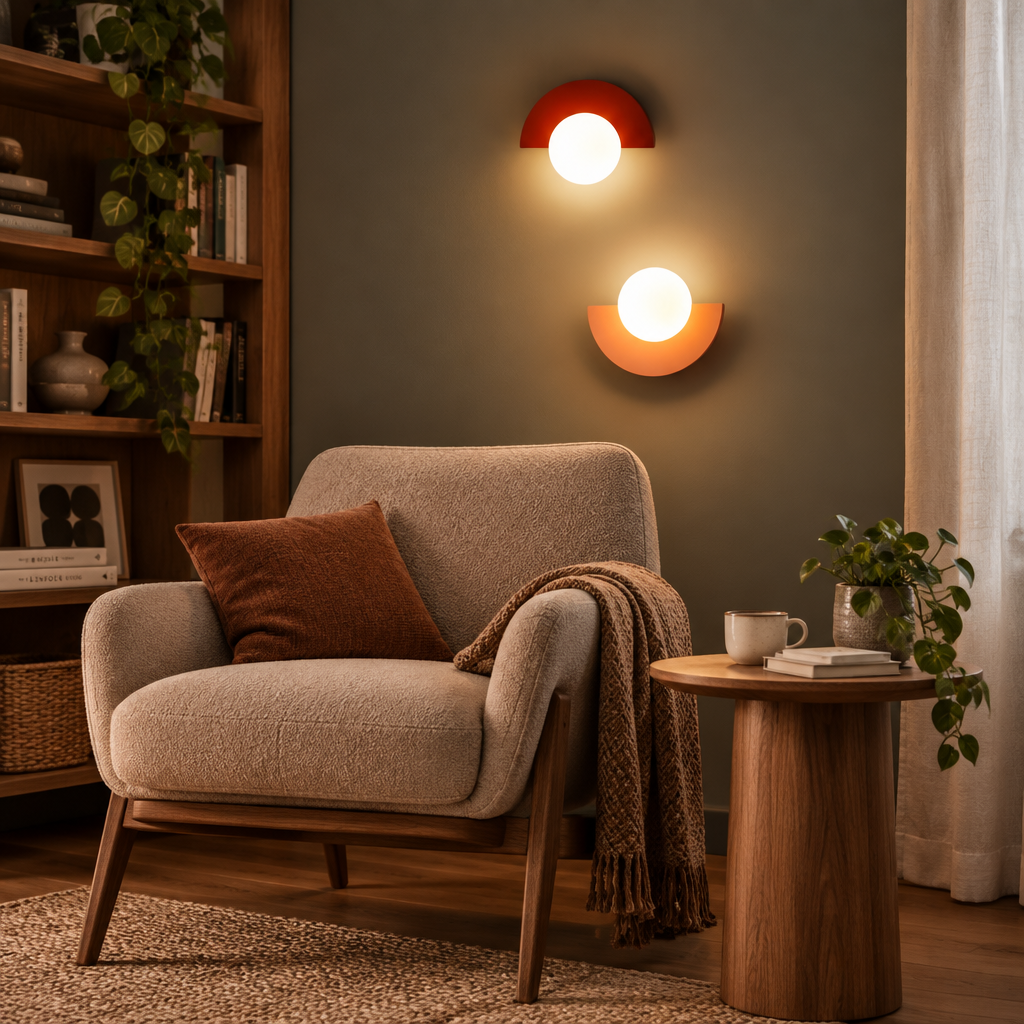 Dekorativ væglampe med buet design – Solvéra
