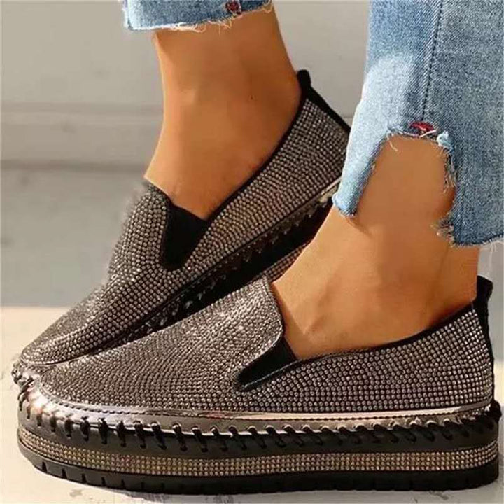 Glitrende loafers til damer med komfortsål – Teyla
