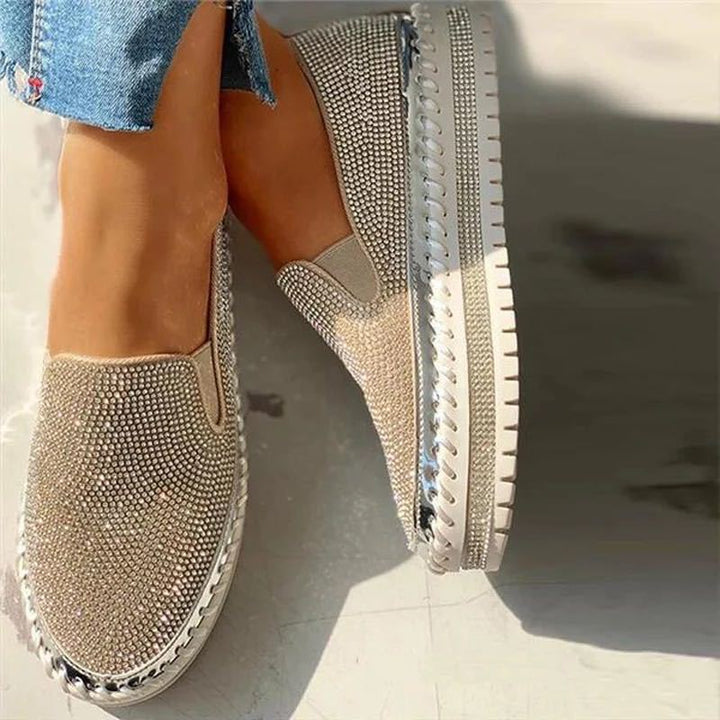 Glitrende loafers til damer med komfortsål – Teyla