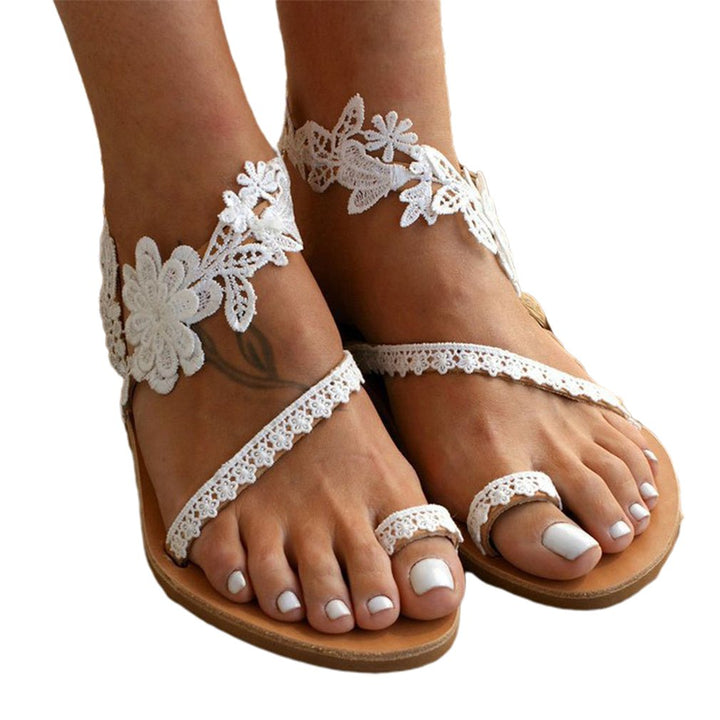 Hvide damesommersandaler – Sophie