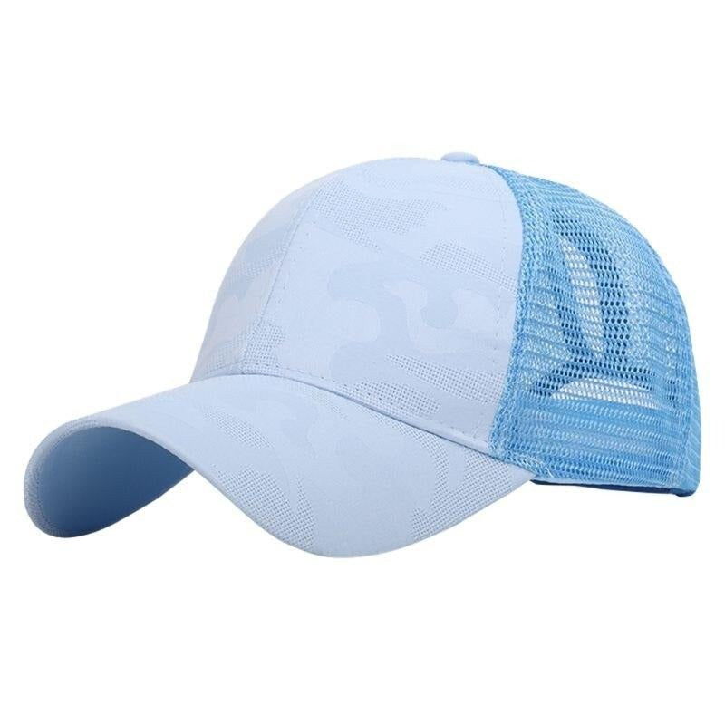 Trendy baseballkasket til kvinder med hul til hestehale og lukning med velcro – Leona