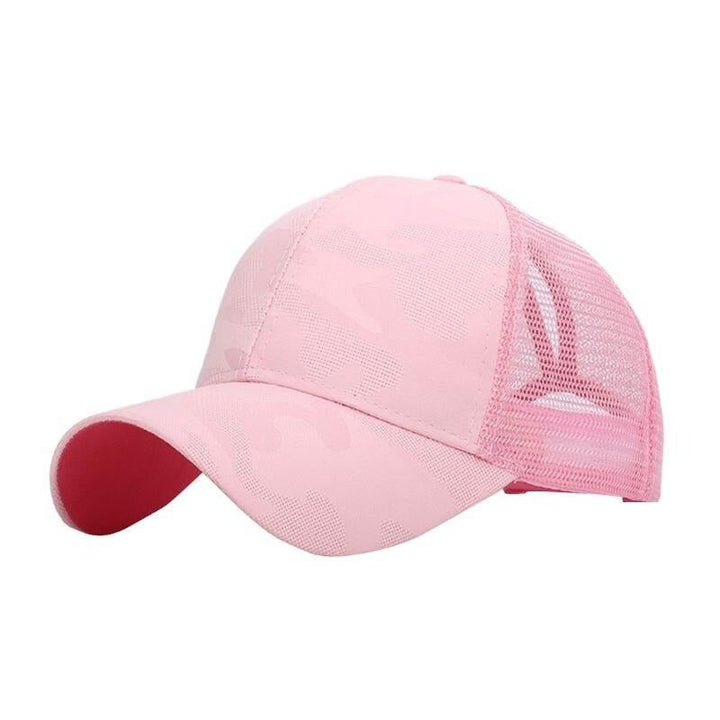 Trendy baseballkasket til kvinder med hul til hestehale og lukning med velcro – Leona