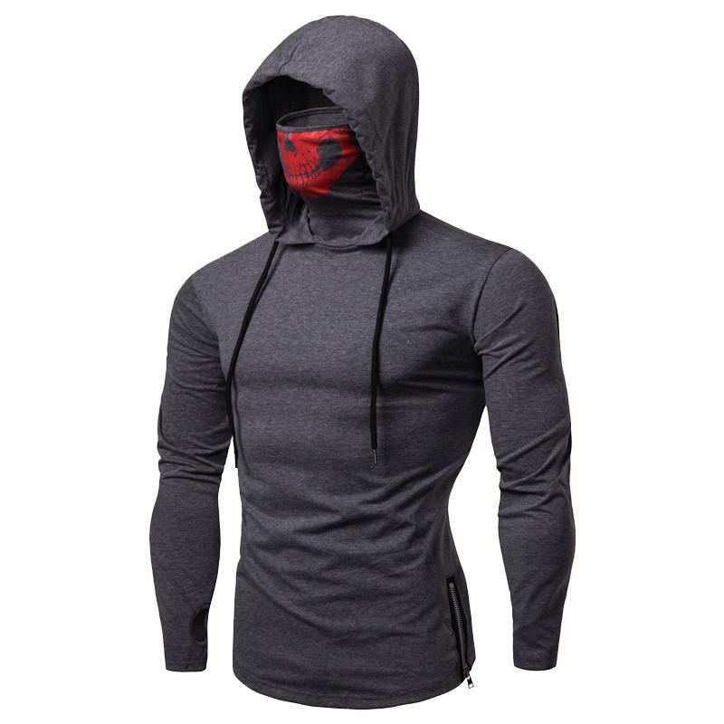 Herren-Hoodie med integreret skull-maske – efterårsudgave ShadowX