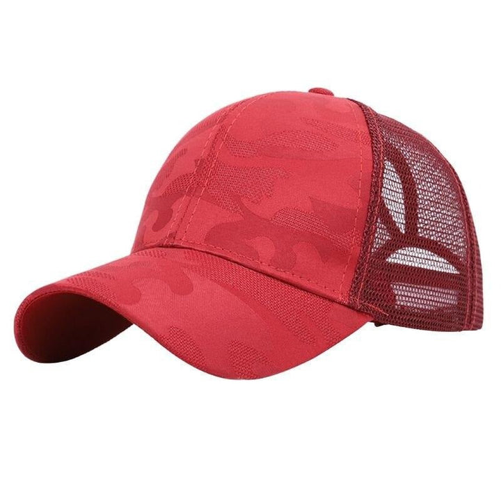 Trendy baseballkasket til kvinder med hul til hestehale og lukning med velcro – Leona