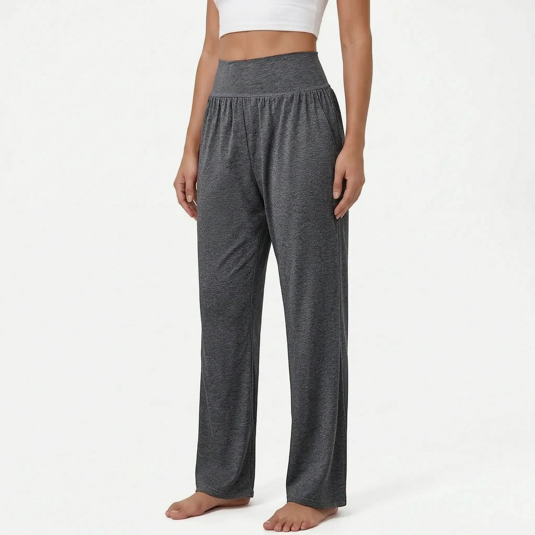 High-Waisted Wide-Leg Yoga Trousers - Sheryl
