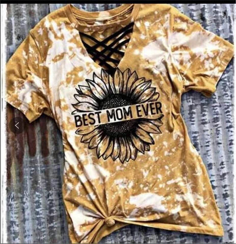 Trendy dame-T-shirt med cut-out-design og tie-dye-mønster – Norina