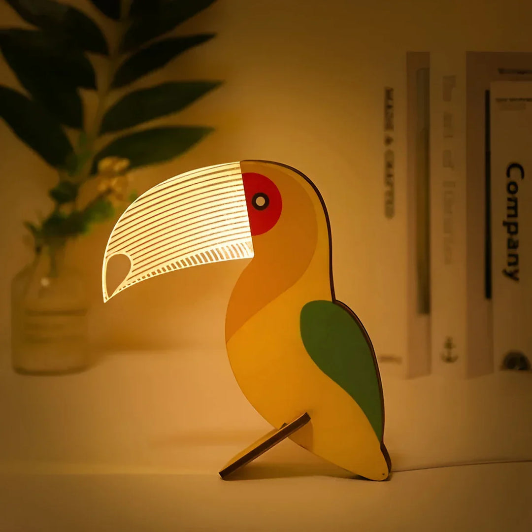 Bordlampe med trædyr - WildGlow
