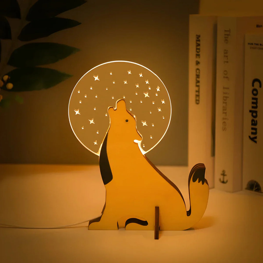 Bordlampe med trædyr - WildGlow