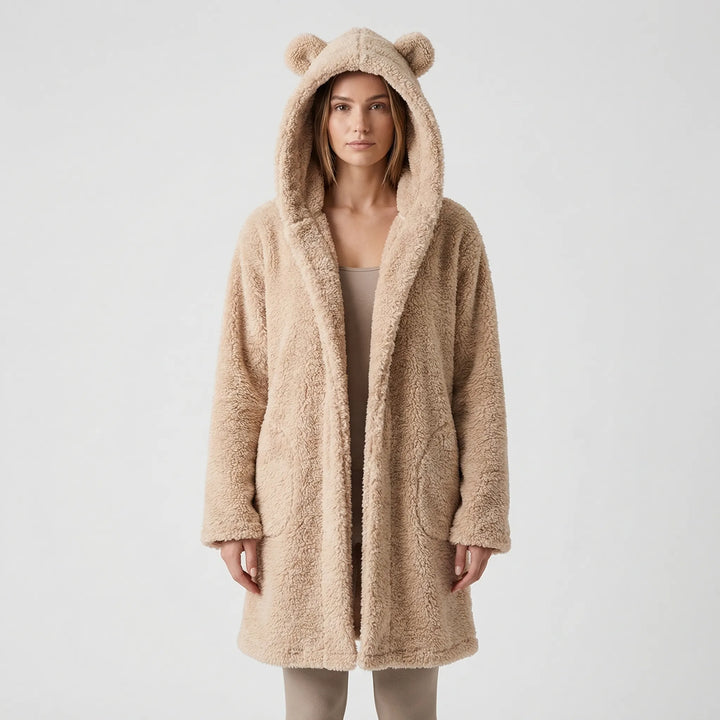 Hooded Dressing Gown With Bear Ears - Jenna
