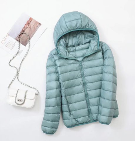 Ultralet dames vinter quilted jakke med hætte – Elara