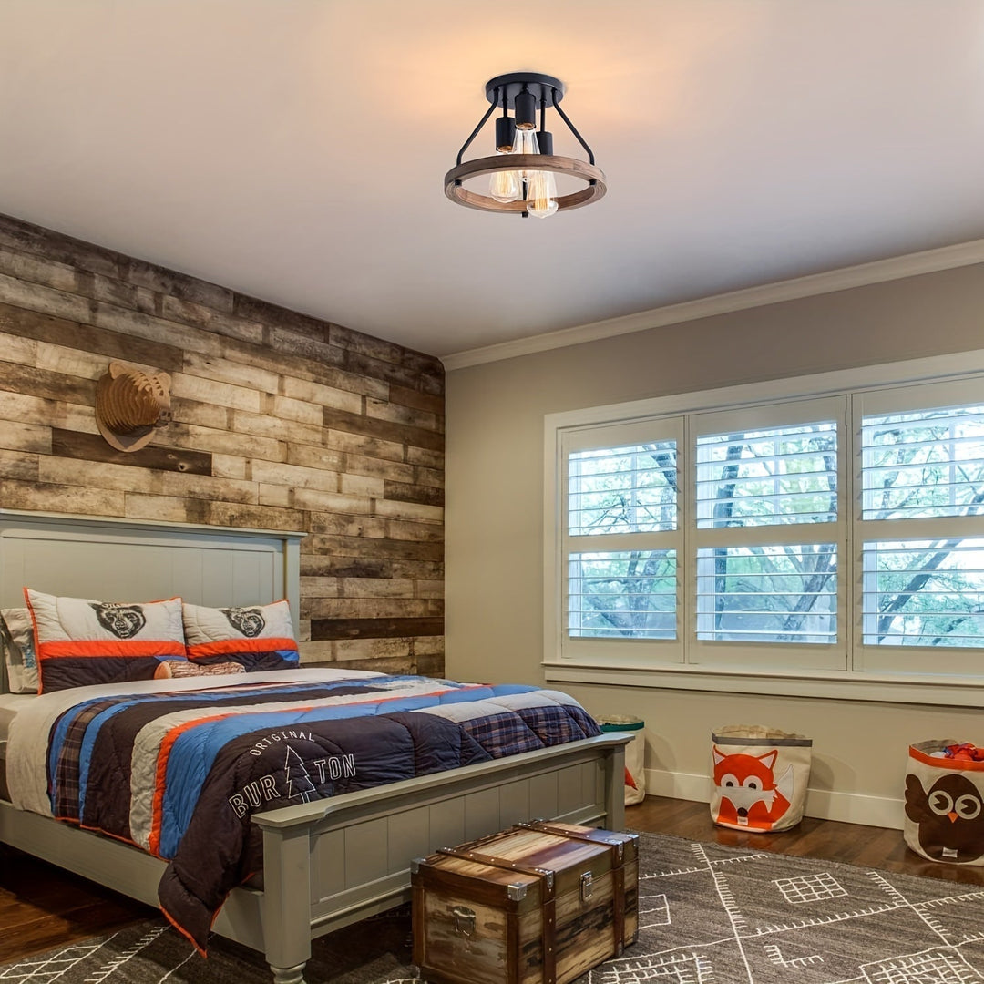 Industrial Farmhouse Ceiling Lamp -  Hearthly