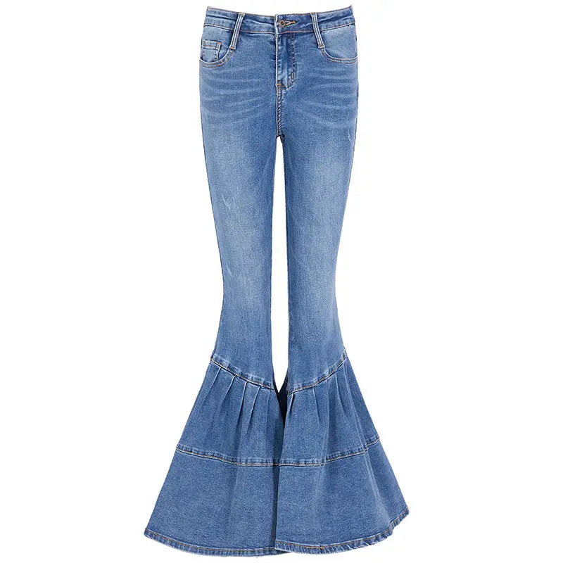 Højtaljede flare-jeans - Mia