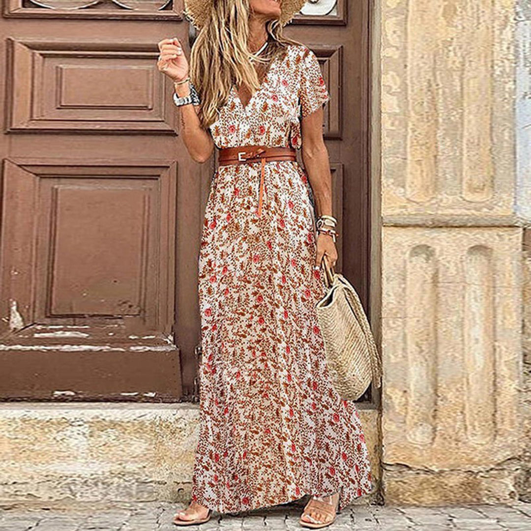 Boho-maxikjole med mønster til damer – Thalia