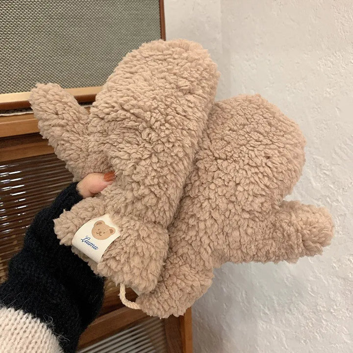 Bløde teddyvotter til damer - Mila