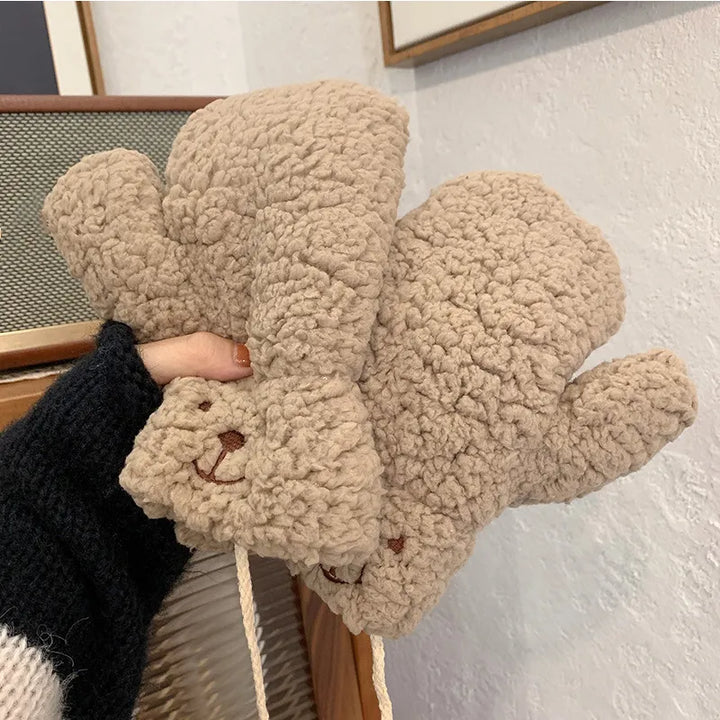 Bløde teddyvotter til damer - Mila