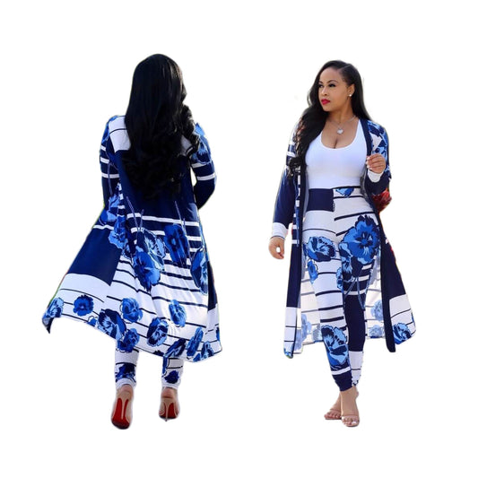 Dame-Kimono-sæt med bukser – Yasmin Efterårsfortryllelse Edition
