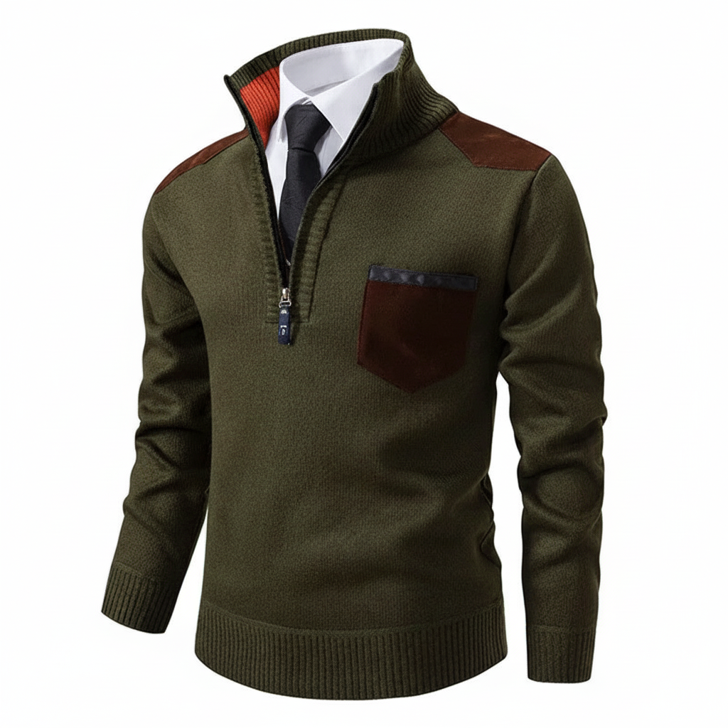 Kaschmirpullover Mit Reißverschluss -  Emil