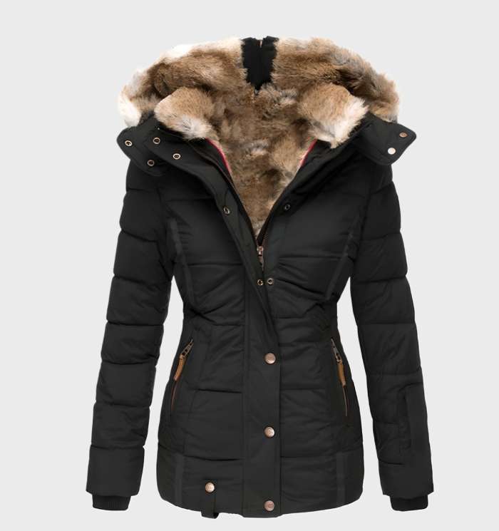 Slim-fit damevinterjakke med hætte - Aurora