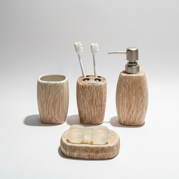 Keramik Badezimmer Set - Bathwoodly