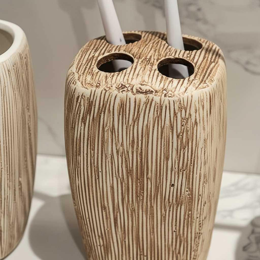 Keramik Badezimmer Set - Bathwoodly